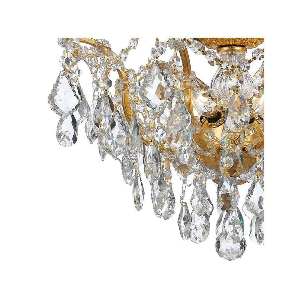 Filmore 19 in. 5-Light Antique Gold Semi-Flush Mount by Crystorama 5 Filmore 19 in. 5-Light Antique Gold Semi-Flush Mount by Crystorama - Image 3