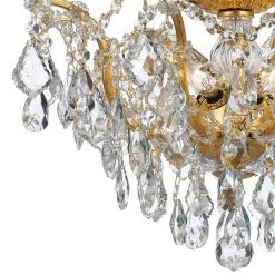 Filmore 19 in. 5-Light Antique Gold Semi-Flush Mount by Crystorama 9 Filmore 19 in. 5-Light Antique Gold Semi-Flush Mount by Crystorama -Crystorama popular store antique gold crystorama flush mount lights 4457 ga cl saq 4f 1000