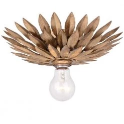 Broche 11 in 1-Light Antique Gold Flush Mount by Crystorama