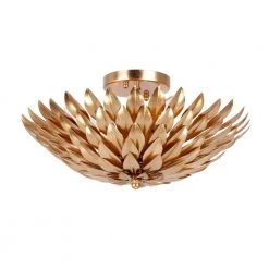 Broche 16 in 4-Light Gold Flush Mount by Crystorama