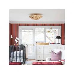 Broche 24 in 6-Light Antique Gold Flush Mount by Crystorama -Crystorama popular store antique gold crystorama flush mount lights 507 ga 44 1000