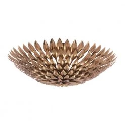 Broche 24 in 6-Light Antique Gold Flush Mount by Crystorama