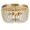 Rylee 12.5 in 3-Light Antique Gold Flush Mount by Crystorama