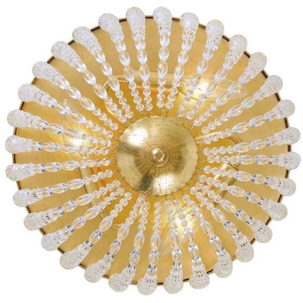 Rylee 12.5 in 3-Light Antique Gold Flush Mount by Crystorama 4 Rylee 12.5 in 3-Light Antique Gold Flush Mount by Crystorama - Image 2