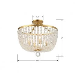 Rylee 16.5 in. 4-Light Antique Gold Flush Mount by Crystorama 9 Rylee 16.5 in. 4-Light Antique Gold Flush Mount by Crystorama -Crystorama popular store antique gold crystorama flush mount lights 604 ga ceiling 4f 1000