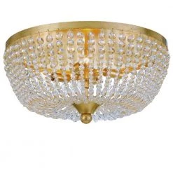Rylee 18.5 in. 4-Light Antique Gold Flush Mount by Crystorama