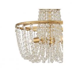 Arcadia 15 in. 3-Light Antique Gold Flush Mount by Crystorama -Crystorama popular store antique gold crystorama flush mount lights arc 1900 ga cl mwp 4f 1000