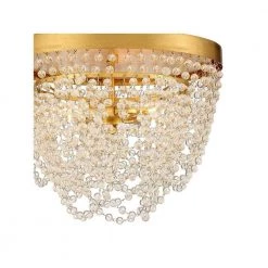 Fiona 13.75 in. 3-Light Antique Gold Flush Mount by Crystorama -Crystorama popular store antique gold crystorama flush mount lights fio a9103 ga cl 44 1000