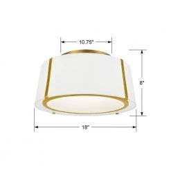 Fulton 18 in 3-Light Antique Gold Flush Mount by Crystorama -Crystorama popular store antique gold crystorama flush mount lights ful 905 ga 1f 1000