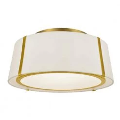 Fulton 18 in 3-Light Antique Gold Flush Mount by Crystorama