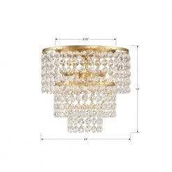 Gabrielle 14 in 3-Light Antique Gold Flush Mount by Crystorama -Crystorama popular store antique gold crystorama flush mount lights gab b7303 ga 44 1000