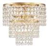 Gabrielle 14 in 3-Light Antique Gold Flush Mount by Crystorama