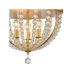 Roxy 16.5 in. 3-Light Antique Gold Flush Mount by Crystorama -Crystorama popular store antique gold crystorama flush mount lights rox a9000 ga 4f 1000