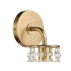 Gabrielle 1-Light Antique Gold Sconce by Crystorama -Crystorama popular store antique gold crystorama vanity lighting gab b7311 ga 1f 1000