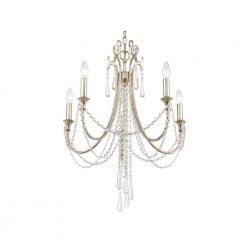 Arcadia 5-Light Antique Silver Crystal Chandelier by Crystorama -Crystorama popular store antique silver crystorama chandeliers arc 1905 sa cl mwp 4f 1000