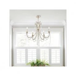 Arcadia 5-Light Antique Silver Crystal Chandelier by Crystorama -Crystorama popular store antique silver crystorama chandeliers arc 1905 sa cl mwp fa 1000
