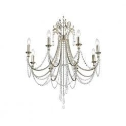 Arcadia 8-Light Antique Silver Crystal Chandelier by Crystorama -Crystorama popular store antique silver crystorama chandeliers arc 1908 sa cl mwp 4f 1000