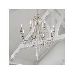Arcadia 8-Light Antique Silver Crystal Chandelier by Crystorama -Crystorama popular store antique silver crystorama chandeliers arc 1908 sa cl mwp fa 1000