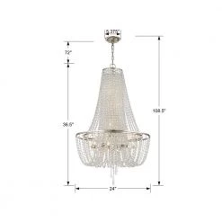 Arcadia 9-Light Antique Silver Chandelier by Crystorama -Crystorama popular store antique silver crystorama chandeliers arc 1917 sa cl mwp 4f 1000
