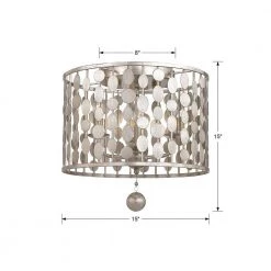 Layla 15 in 3-Light Antique Silver Flush Mount by Crystorama -Crystorama popular store antique silver crystorama flush mount lights 544 sa 44 1000