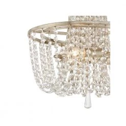 Arcadia 15 in. 3-Light Antique Silver Flush Mount by Crystorama -Crystorama popular store antique silver crystorama flush mount lights arc 1900 sa cl mwp 4f 1000