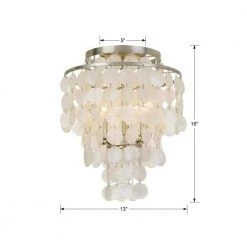 Brielle 13 in. 3-Light Antique Silver Flush Mount by Crystorama -Crystorama popular store antique silver crystorama flush mount lights bri 3003 sa 44 1000