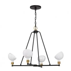 Gigi 4-Light Black Plus Aged Brass Chandelier by Crystorama -Crystorama popular store black aged brass crystorama chandeliers gig 814 bk ag 4f 1000