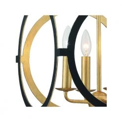 Odelle 4-Light Black + Antique Gold Cage Chandelier by Crystorama 11 Odelle 4-Light Black + Antique Gold Cage Chandelier by Crystorama -Crystorama popular store black antique gold crystorama chandeliers ode 704 bk ga 4f 1000