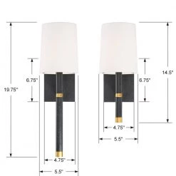 Weston 1-Light Black and Antique Gold Sconce by Crystorama -Crystorama popular store black antique gold crystorama wall sconces wes 9901 bk ga 44 1000