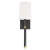 Weston 1-Light Black and Antique Gold Sconce by Crystorama