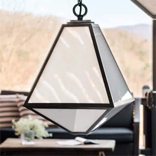 Glacier 3-Light Black Charcoal Lantern Outdoor Chandelier by Crystorama 7 Glacier 3-Light Black Charcoal Lantern Outdoor Chandelier by Crystorama - Image 5
