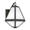 Glacier 1-Light Black Charcoal Outdoor Sconce by Crystorama