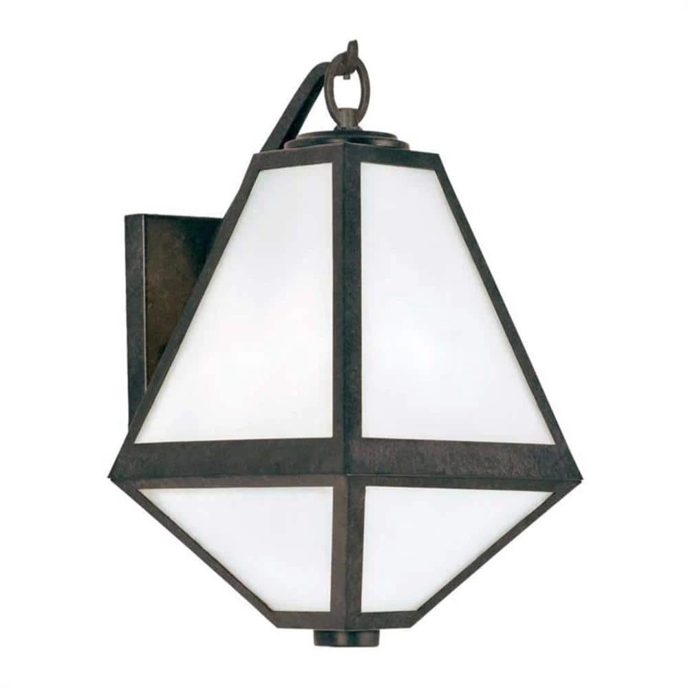 Glacier 1-Light Black Charcoal Outdoor Sconce by Crystorama 2 Glacier 1-Light Black Charcoal Outdoor Sconce by Crystorama