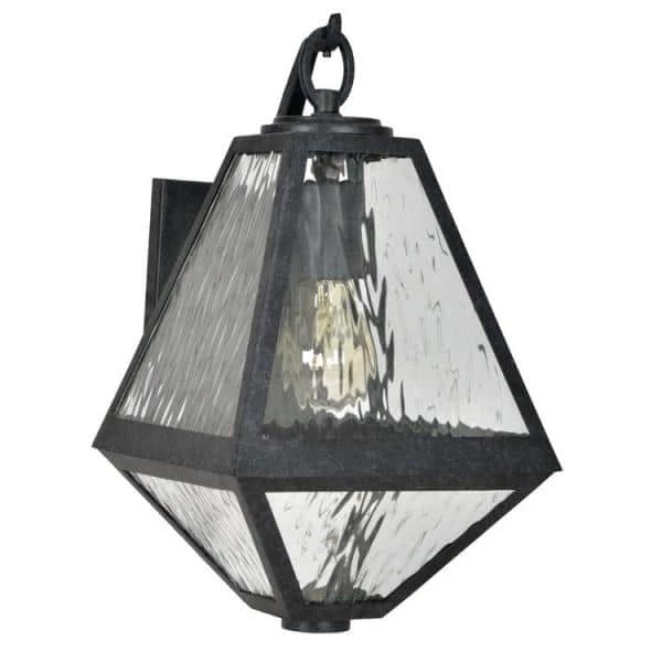 Glacier 1-Light Black Charcoal Outdoor Sconce by Crystorama 5 Glacier 1-Light Black Charcoal Outdoor Sconce by Crystorama - Image 3