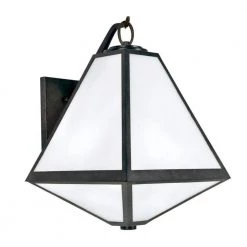 Glacier 3-Light Black Charcoal Outdoor Sconce by Crystorama