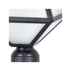 Glacier 1-Light Black Charcoal Outdoor Lantern with Shade by Crystorama -Crystorama popular store black charcoal crystorama post lanterns gla 9707 op bc 4f 1000