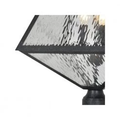 Glacier 3-Light Black Charcoal Outdoor Lantern with Shade by Crystorama -Crystorama popular store black charcoal crystorama post lanterns gla 9709 wt bc 4f 1000