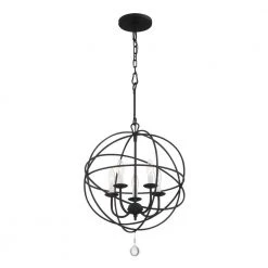 Solaris 5-Light Black Chandelier by Crystorama -Crystorama popular store black crystorama chandeliers 9224 bk 4f 1000