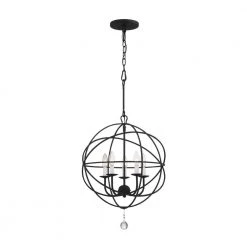 Solaris 5-Light Black Chandelier by Crystorama