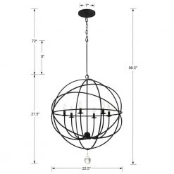 Solaris 6-Light Black Chandelier by Crystorama 13 Solaris 6-Light Black Chandelier by Crystorama -Crystorama popular store black crystorama chandeliers 9226 bk 44 1000