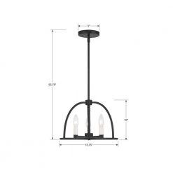 Abbott 3-Light Black Chandelier by Crystorama -Crystorama popular store black crystorama chandeliers abb 3003 bk 44 1000