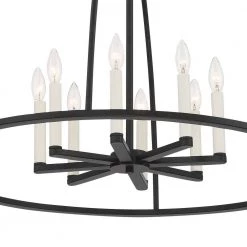 Abbott 8-Light Black Chandelier by Crystorama -Crystorama popular store black crystorama chandeliers abb 3008 bk 1f 1000
