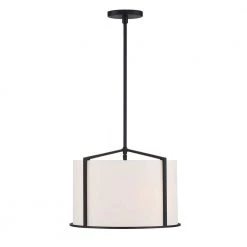 Carlyn 4-Light Black Pendant by Crystorama