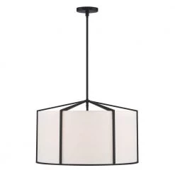 Carlyn 6-Light Black Pendant by Crystorama