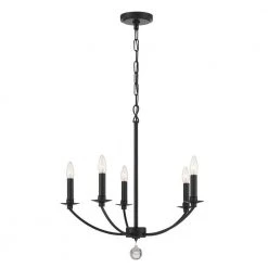 Mila 5-Light Black Chandelier by Crystorama -Crystorama popular store black crystorama chandeliers mil 8005 bk 1f 1000