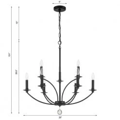 Mila 9-Light Black Chandelier by Crystorama 8 Mila 9-Light Black Chandelier by Crystorama -Crystorama popular store black crystorama chandeliers mil 8009 bk 1f 1000
