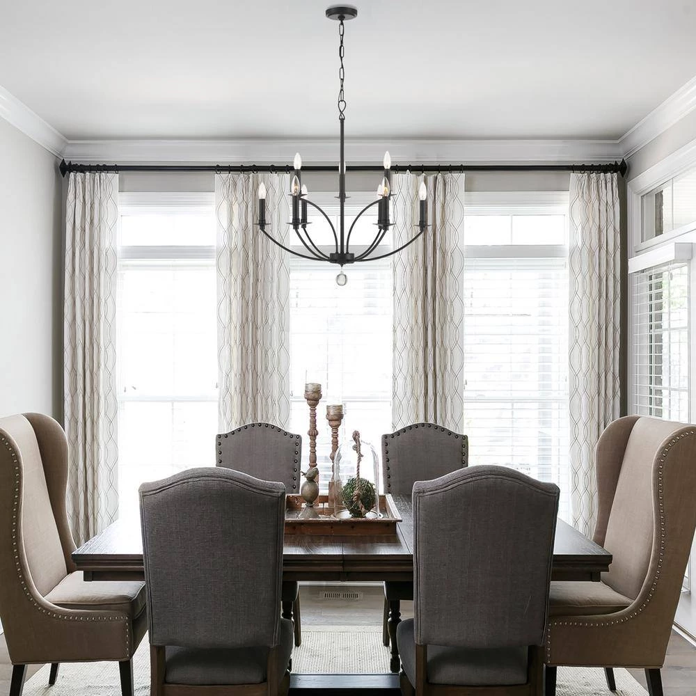 Mila 9-Light Black Chandelier by Crystorama 6 Mila 9-Light Black Chandelier by Crystorama - Image 4