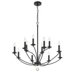 Mila 12-Light Black Chandelier by Crystorama -Crystorama popular store black crystorama chandeliers mil 8012 bk 4f 1000