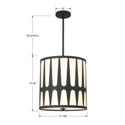 Royston 4-Light Black Pendant by Crystorama -Crystorama popular store black crystorama chandeliers roy 805 bk 1f 1000