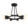 Dakota 15 in. 8-Light Black Flush Mount by Crystorama